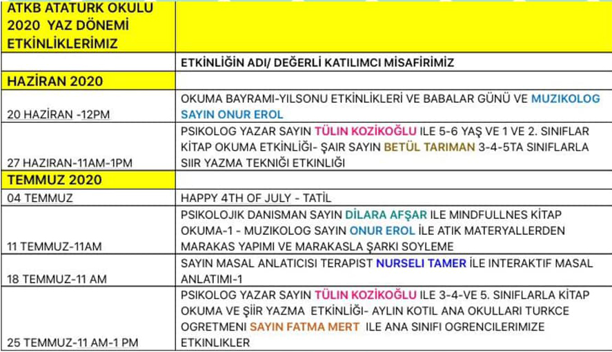 TWLA New York Ataturk School Summer Program