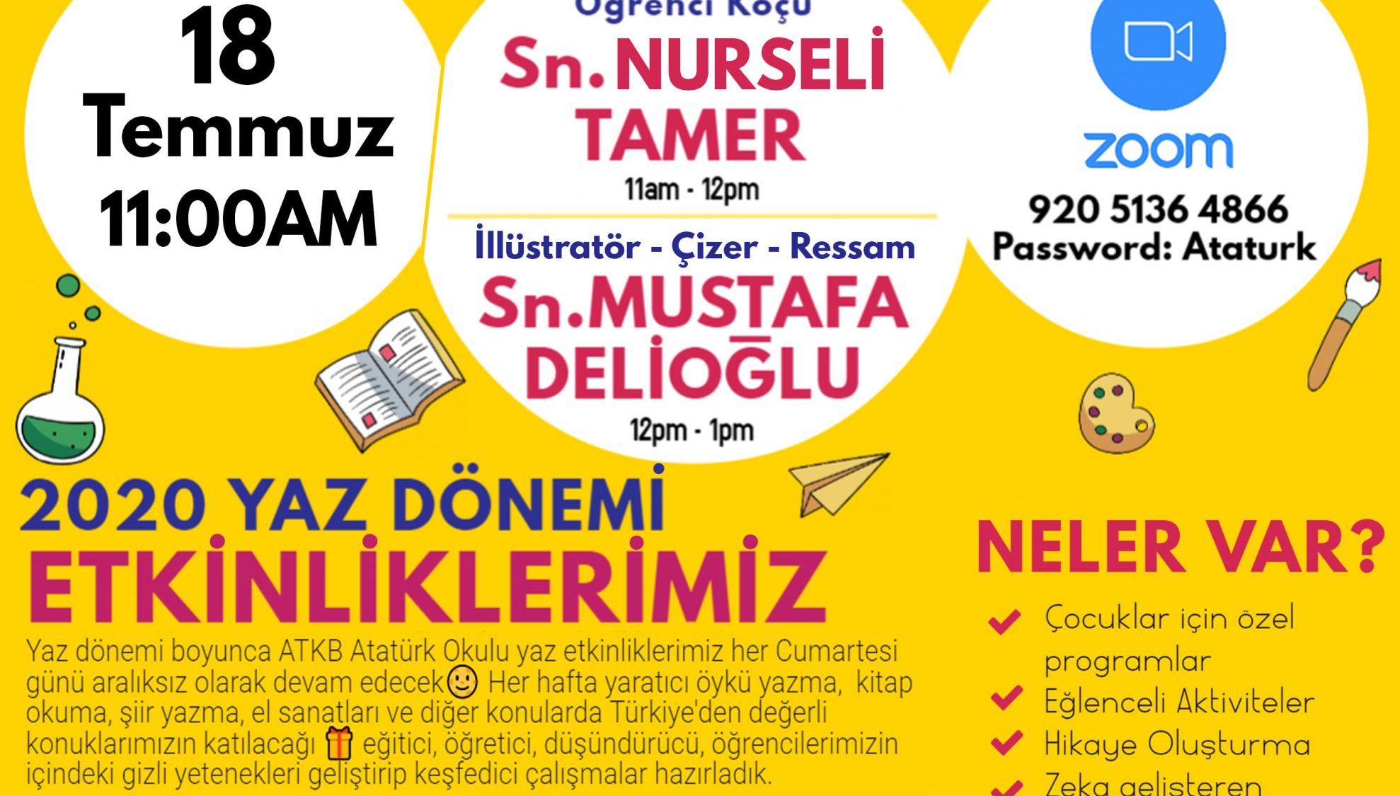 ATKB New York Atatürk Okulu Yaz Programı – 18 Temmuz 2020