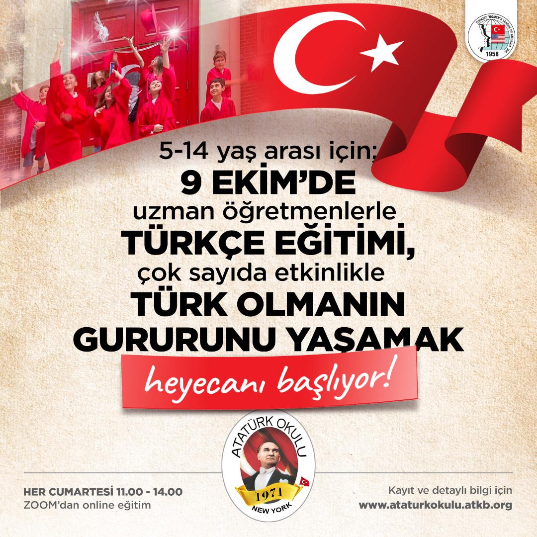 Atatürk Okulumuz  2021-2022 eğitim öğretim yılına 9 Ekim’de başlıyor.