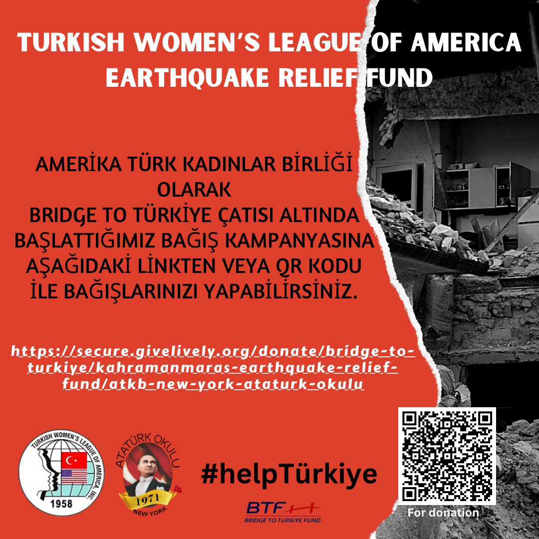 Turkish Women’s League Of America Earthquke Relief Fund