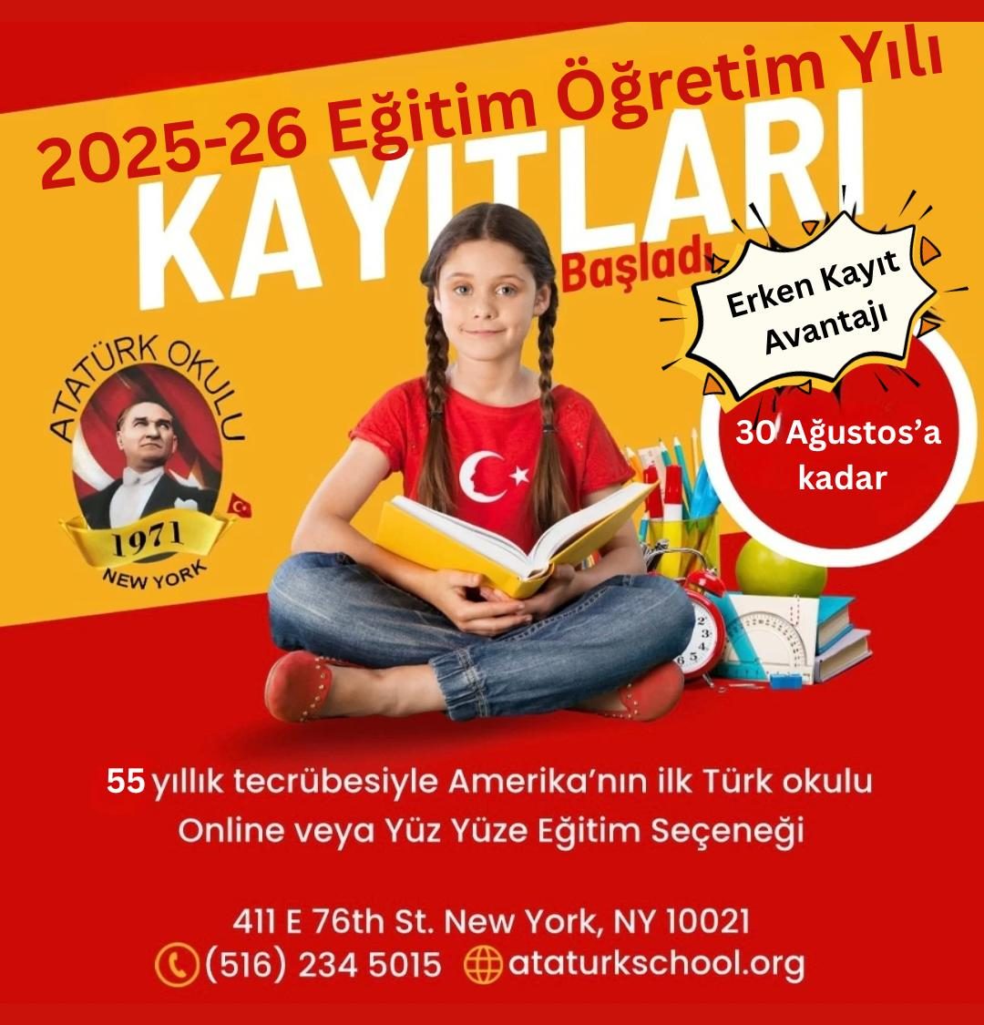 Atatürk Okulu 2025-2026 Eğitim – Oğretim Yılı Kayıtları Başladı!